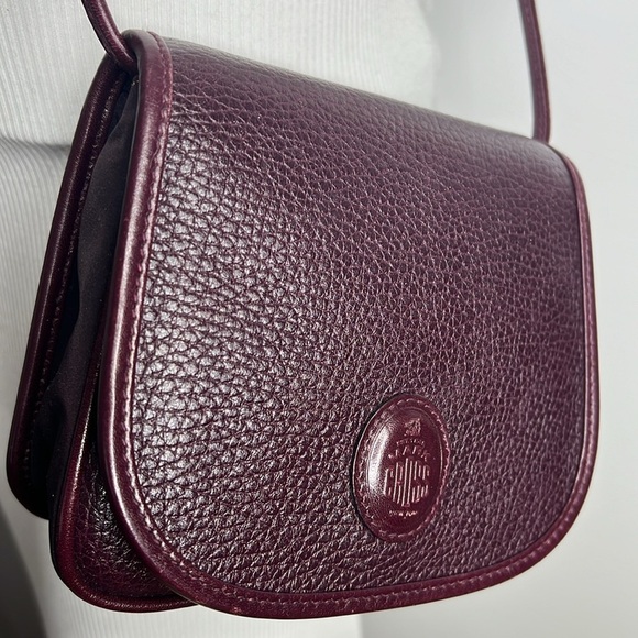 Mark Cross Vintage Mini Burgundy Leather Crossbody Bag - Picture 1 of 13